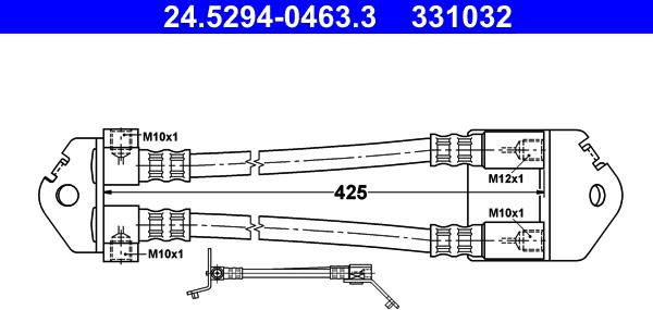 ATE 24.5294-0463.3 - Flessibile del freno www.autoricambit.com