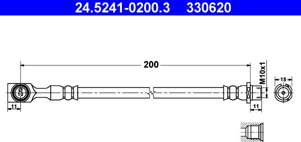 ATE 24.5241-0200.3 - Flessibile del freno www.autoricambit.com