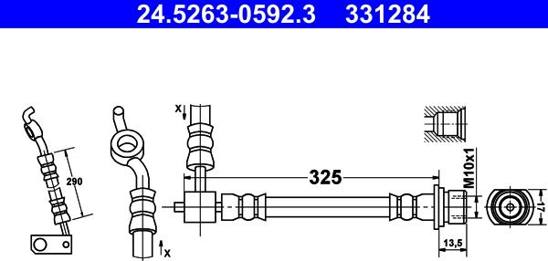 ATE 24.5263-0592.3 - Flessibile del freno www.autoricambit.com