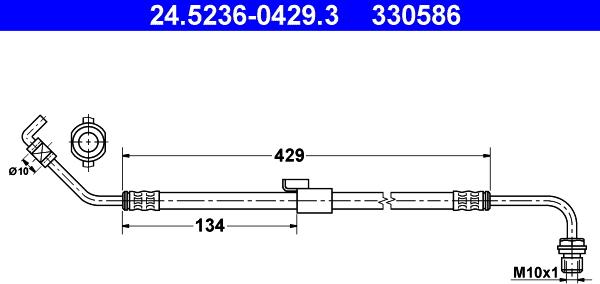 ATE 24.5236-0429.3 - Flessibile del freno www.autoricambit.com