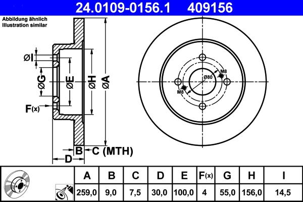 ATE 24.0109-0156.1 - Discofreno www.autoricambit.com