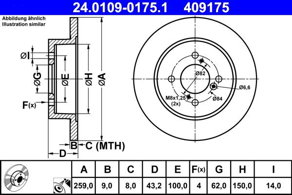 ATE 24.0109-0175.1 - Discofreno www.autoricambit.com