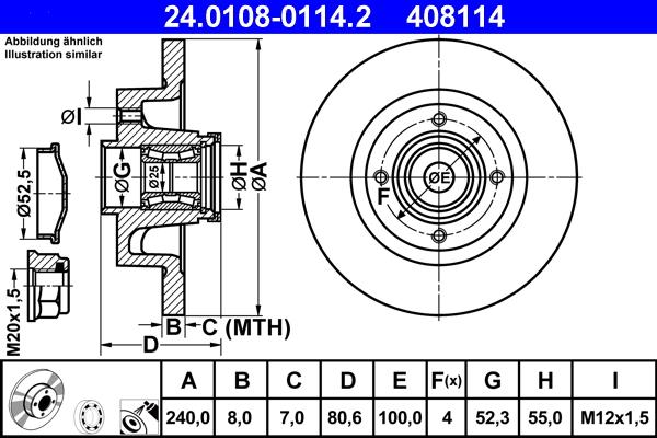 ATE 24.0108-0114.2 - Discofreno www.autoricambit.com