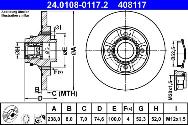 ATE 24.0108-0117.2 - Discofreno www.autoricambit.com