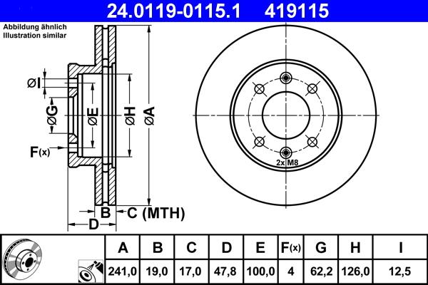 ATE 24.0119-0115.1 - Discofreno www.autoricambit.com