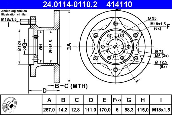 ATE 24.0114-0110.2 - Discofreno www.autoricambit.com