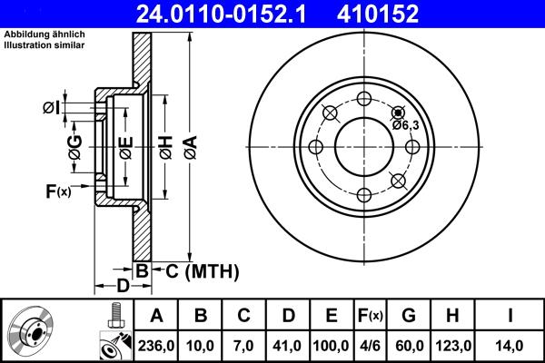 ATE 24.0110-0152.1 - Discofreno www.autoricambit.com