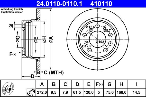 ATE 24.0110-0110.1 - Discofreno www.autoricambit.com