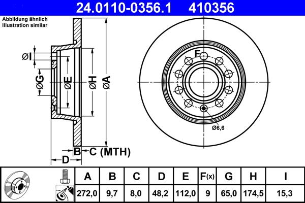 ATE 24.0110-0356.1 - Discofreno www.autoricambit.com