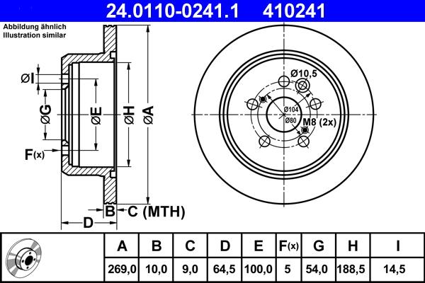 ATE 24.0110-0241.1 - Discofreno www.autoricambit.com