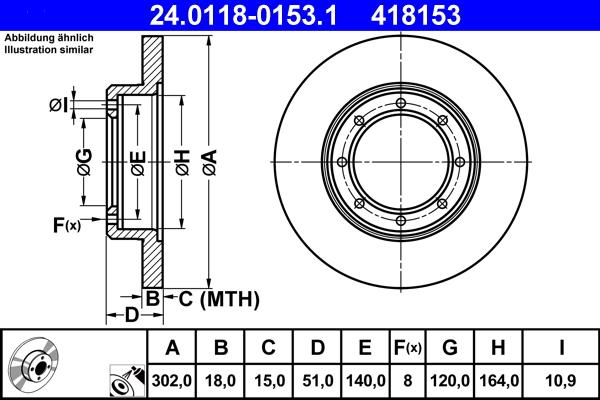 ATE 24.0118-0153.1 - Discofreno www.autoricambit.com