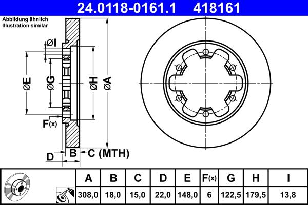 ATE 24.0118-0161.1 - Discofreno www.autoricambit.com