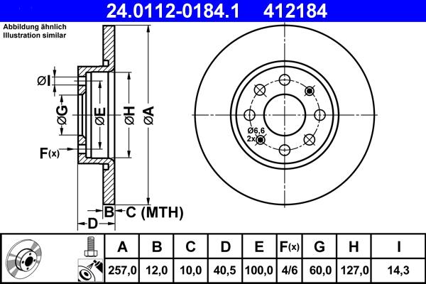 ATE 24.0112-0184.1 - Discofreno www.autoricambit.com