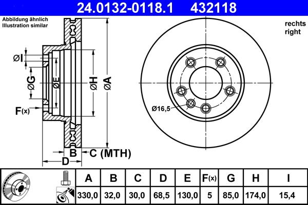 ATE 24.0132-0118.1 - Discofreno www.autoricambit.com