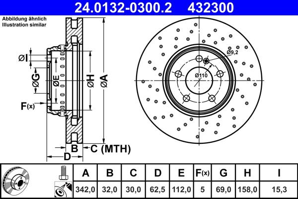 ATE 24.0132-0300.2 - Discofreno www.autoricambit.com