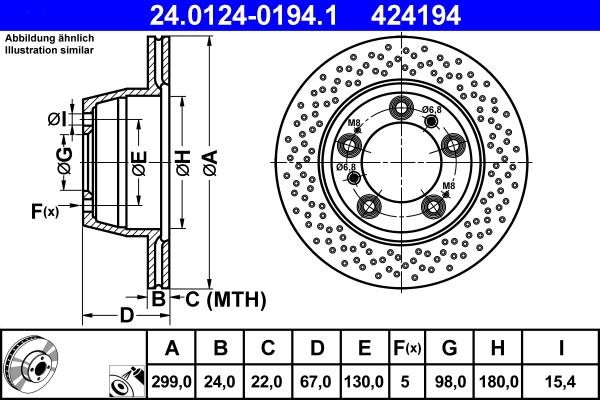 ATE 24.0124-0194.1 - Discofreno www.autoricambit.com