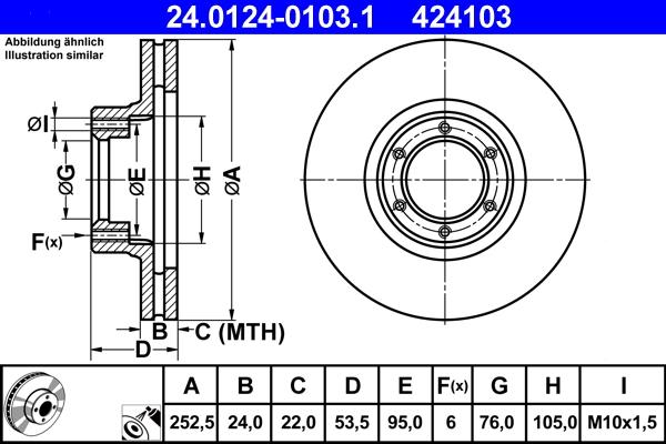 ATE 24.0124-0103.1 - Discofreno www.autoricambit.com