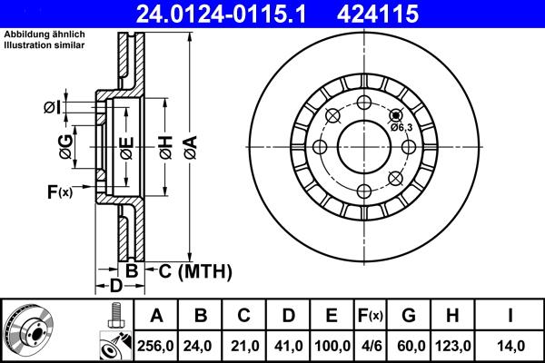 ATE 24.0124-0115.1 - Discofreno www.autoricambit.com