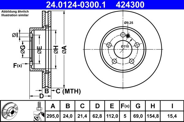 ATE 24.0124-0300.1 - Discofreno www.autoricambit.com