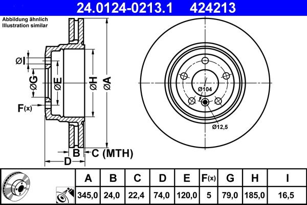 ATE 24.0124-0213.1 - Discofreno www.autoricambit.com