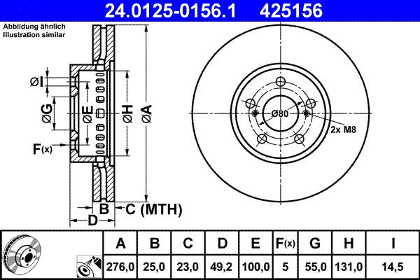 ATE 24.0125-0156.1 - Discofreno www.autoricambit.com