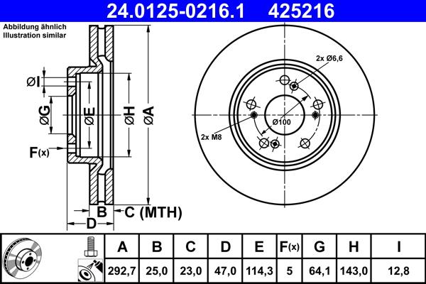 ATE 24.0125-0216.1 - Discofreno www.autoricambit.com