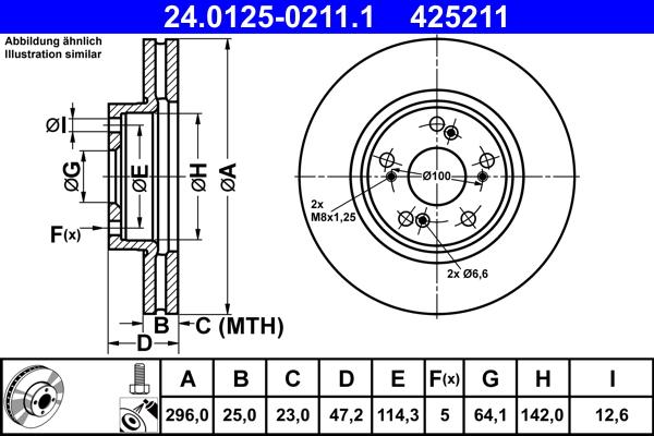 ATE 24.0125-0211.1 - Discofreno www.autoricambit.com