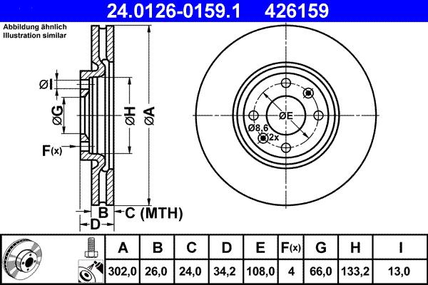 ATE 24.0126-0159.1 - Discofreno www.autoricambit.com