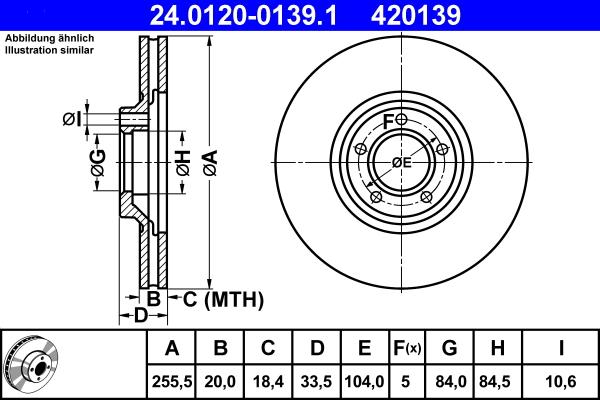 ATE 24.0120-0139.1 - Discofreno www.autoricambit.com