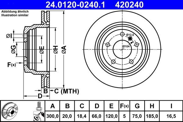 ATE 24.0120-0240.1 - Discofreno www.autoricambit.com