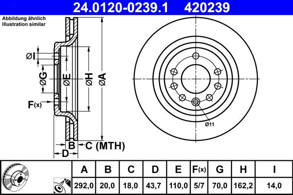 ATE 24.0120-0239.1 - Discofreno www.autoricambit.com