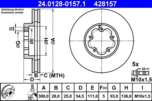 ATE 24.0128-0157.1 - Discofreno www.autoricambit.com