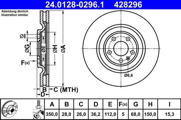 ATE 24.0128-0296.1 - Discofreno www.autoricambit.com