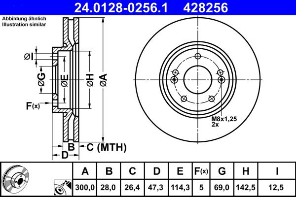 ATE 24.0128-0256.1 - Discofreno www.autoricambit.com