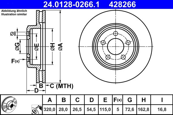 ATE 24.0128-0266.1 - Discofreno www.autoricambit.com