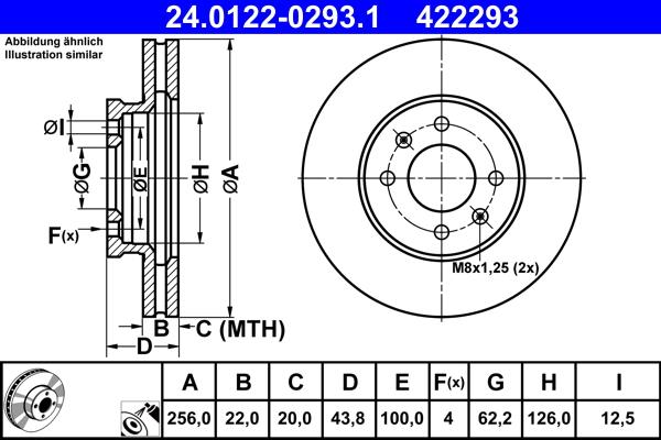 ATE 24.0122-0293.1 - Discofreno www.autoricambit.com