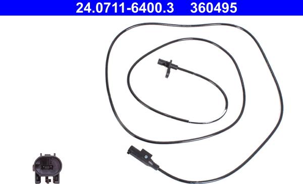 ATE 24.0711-6400.3 - Sensore, N° giri ruota www.autoricambit.com