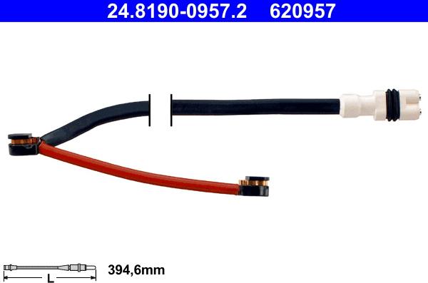 ATE 24.8190-0957.2 - Contatto segnalazione, Usura past. freno/mat. d'attrito www.autoricambit.com