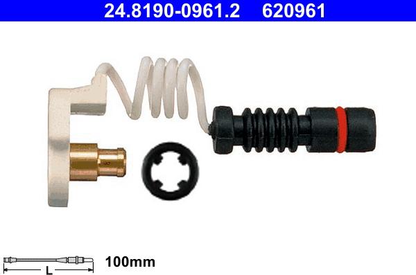 ATE 24.8190-0961.2 - Contatto segnalazione, Usura past. freno/mat. d'attrito www.autoricambit.com