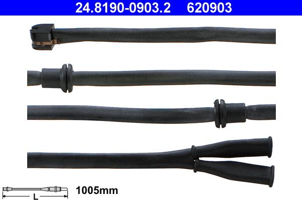 ATE 24.8190-0903.2 - Contatto segnalazione, Usura past. freno/mat. d'attrito www.autoricambit.com