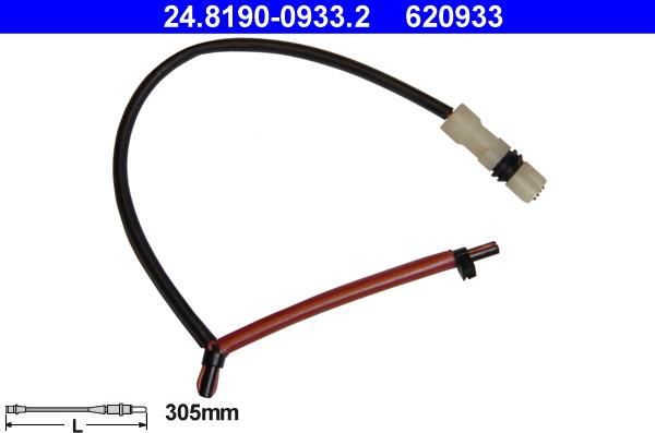 ATE 24.8190-0933.2 - Contatto segnalazione, Usura past. freno/mat. d'attrito www.autoricambit.com