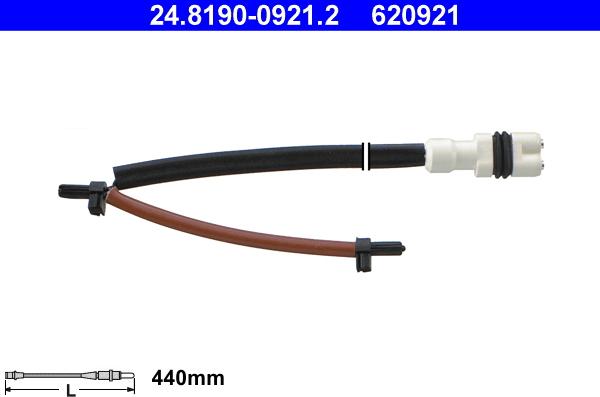 ATE 24.8190-0921.2 - Contatto segnalazione, Usura past. freno/mat. d'attrito www.autoricambit.com