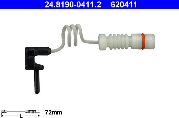 ATE 24.8190-0411.2 - Contatto segnalazione, Usura past. freno/mat. d'attrito www.autoricambit.com