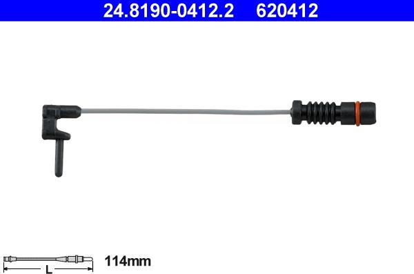 ATE 24.8190-0412.2 - Contatto segnalazione, Usura past. freno/mat. d'attrito www.autoricambit.com