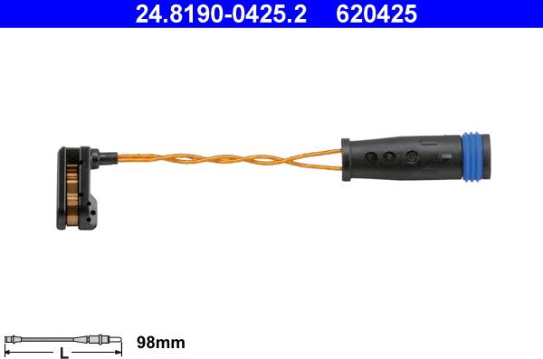 ATE 24.8190-0425.2 - Contatto segnalazione, Usura past. freno/mat. d'attrito www.autoricambit.com