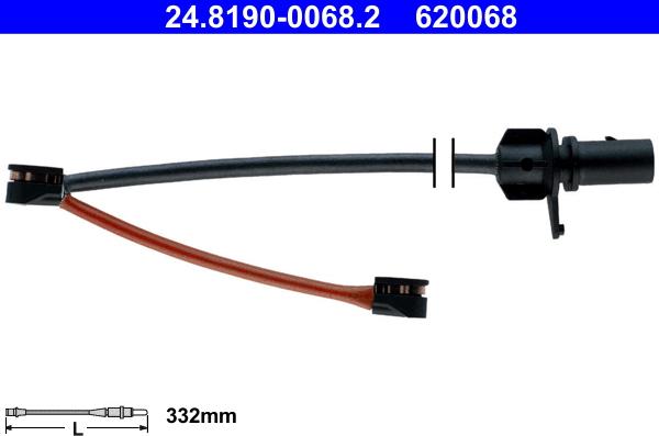 ATE 24.8190-0068.2 - Contatto segnalazione, Usura past. freno/mat. d'attrito www.autoricambit.com