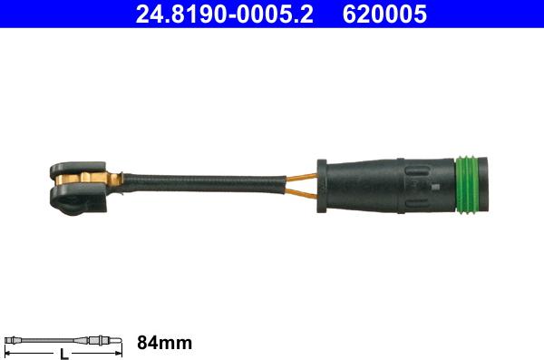 ATE 24.8190-0005.2 - Contatto segnalazione, Usura past. freno/mat. d'attrito www.autoricambit.com