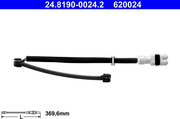 ATE 24.8190-0024.2 - Contatto segnalazione, Usura past. freno/mat. d'attrito www.autoricambit.com