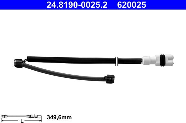 ATE 24.8190-0025.2 - Contatto segnalazione, Usura past. freno/mat. d'attrito www.autoricambit.com