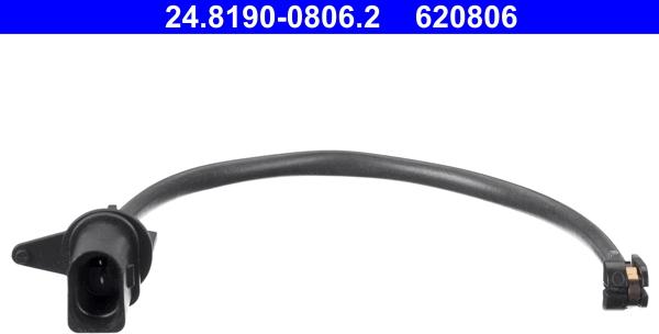 ATE 24.8190-0806.2 - Contatto segnalazione, Usura past. freno/mat. d'attrito www.autoricambit.com